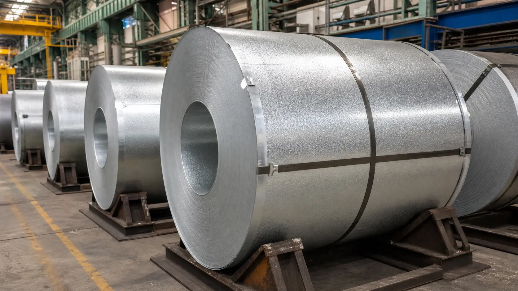 Steel coils ready for export